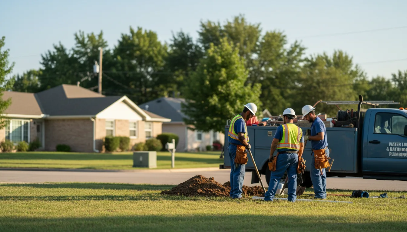 Residential water line and bathroom plumbing service in Alamo, TN